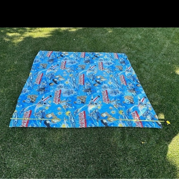 Battlestar Galactica Vintage 70’s Full Size Top Sheet Fabric - Picture 6 of 10